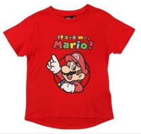T-Shirt mit Mario Aufdruck von den Super Mario Brothers. Das Shirt ist Rot und trägt zudem den bekannten Mario Spruch: 